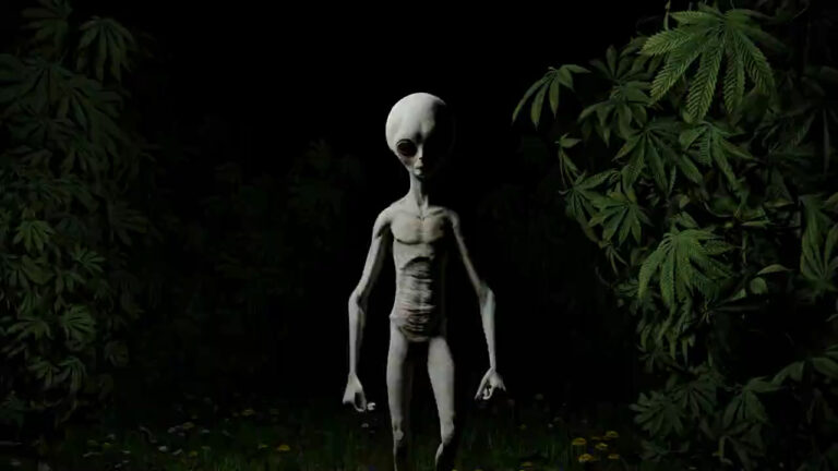 Video poster High Bpm lights Marijuana Forest Alien Walking Ufo creature